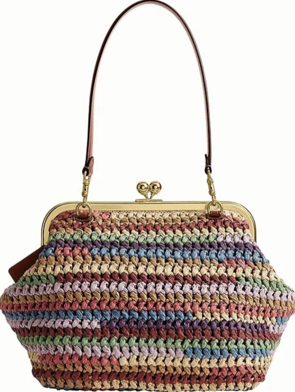 COACH Kisslock Medium Multi Straw Frame Bag 27 - Picture 8 of 12